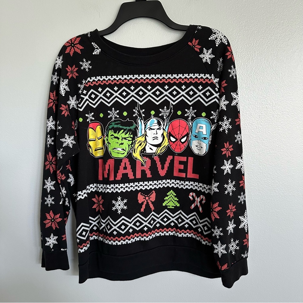 Marvel Comics Retro Christmas Ugly Sweater Avengers Sweatshirt